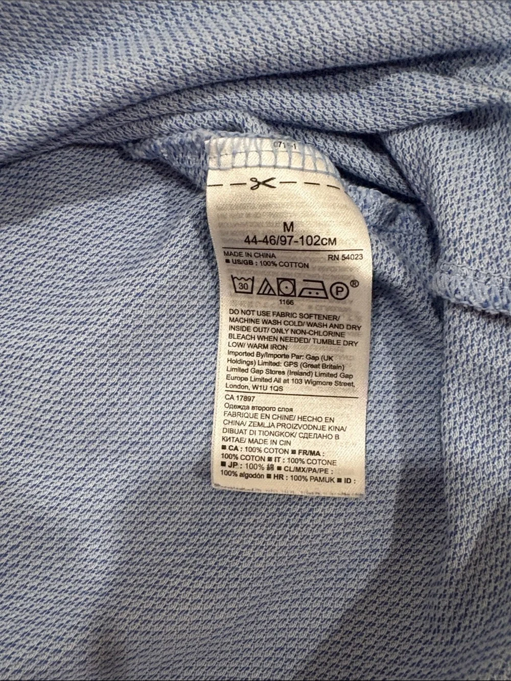 Banana Republic Sky Blue Short Sleeve Polo with Chest Pocket